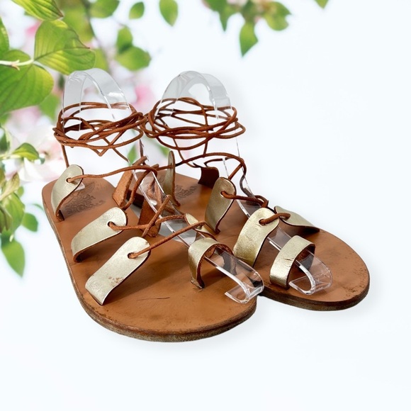 ANCIENT Greek Sandals Lace Up Gladiators - Picture 5 of 12
